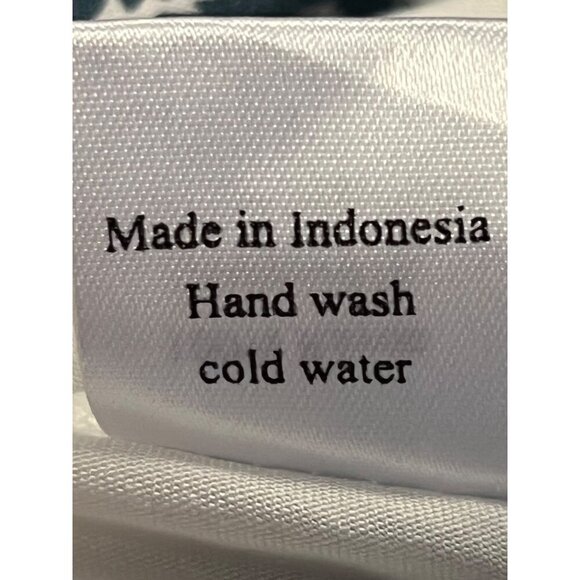 Kamohoalii Womens XXL Rayon Kaftan Top Blue Fern Tunic Scoop Aloha Hawaiian EUC - Picture 9 of 10